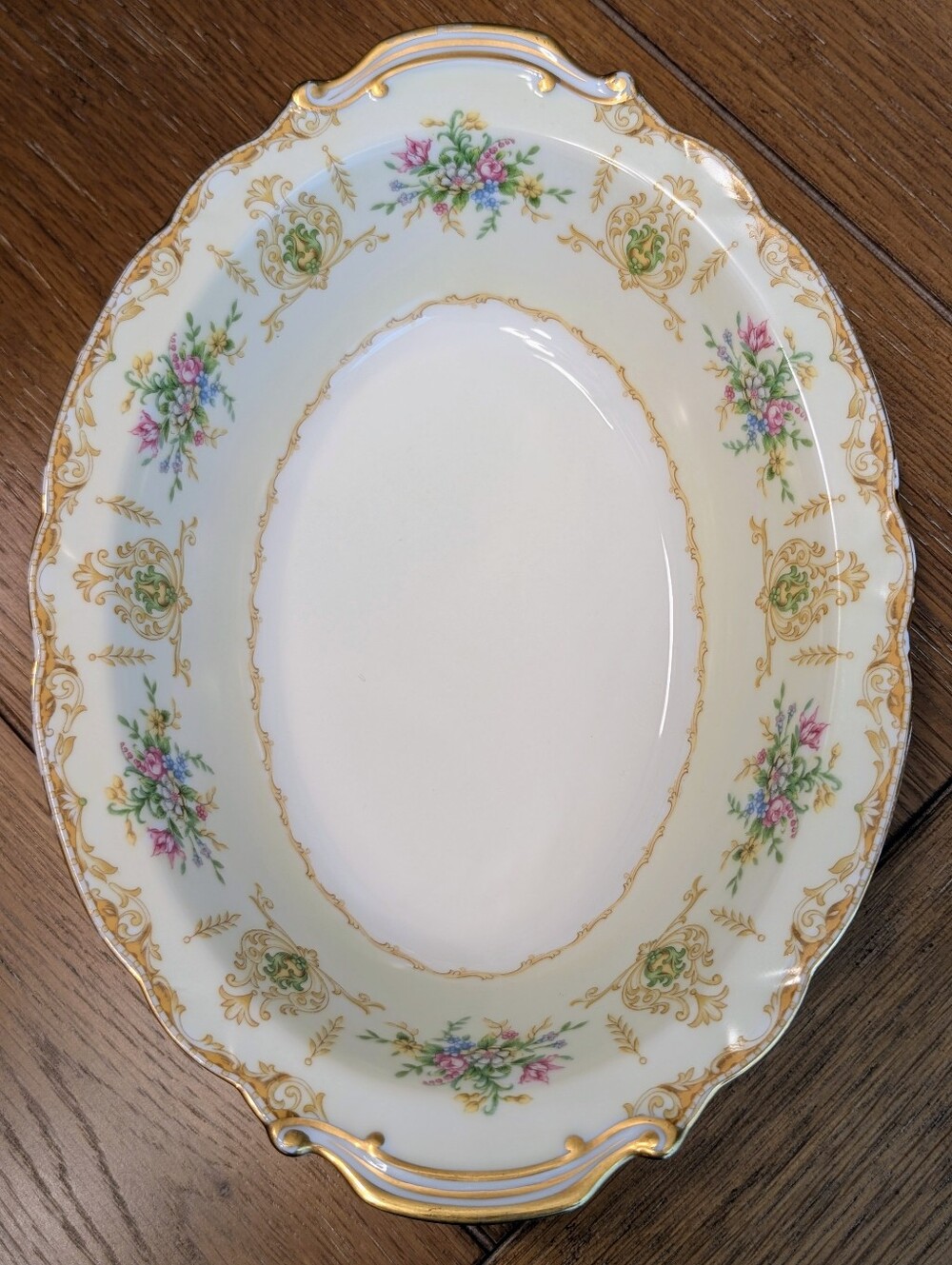 1940's Noritake 3872 Annabel 10" Hand Painted Porcelain Serving Dish